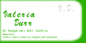 valeria durr business card